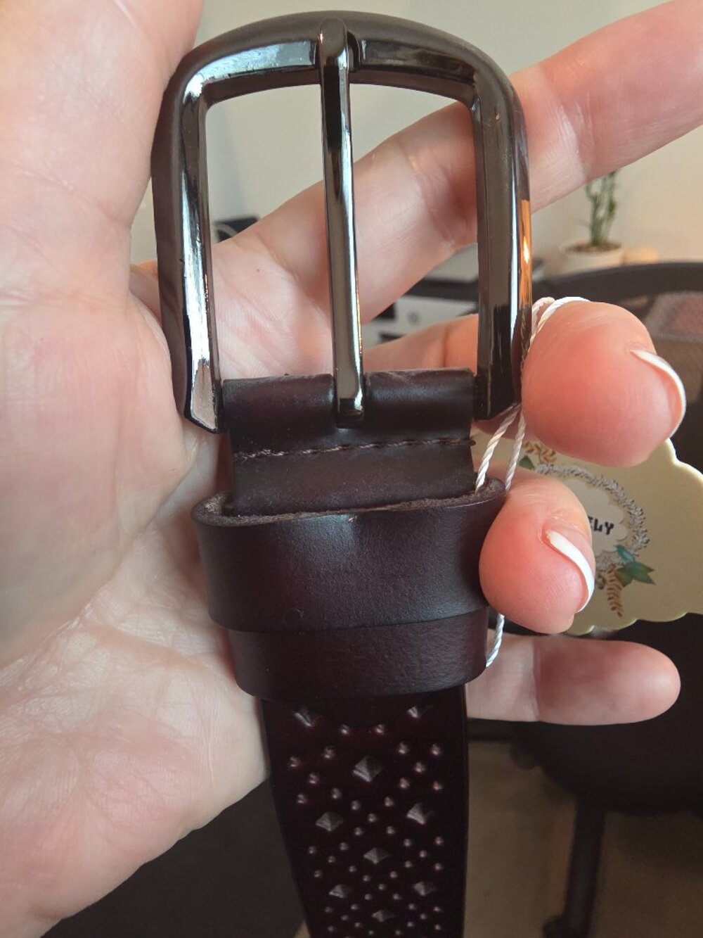 Women's Genuine Leather Belt in Coffee